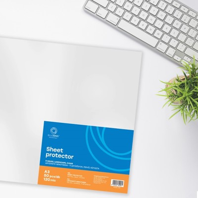 Genotherm lefűzhető, A3, 120 micron fekvő, víztiszta Bluering® 25 db/csomag