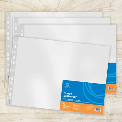 Genotherm lefűzhető, A3, 80 micron fekvő, narancsos Bluering® 20 db/csomag
