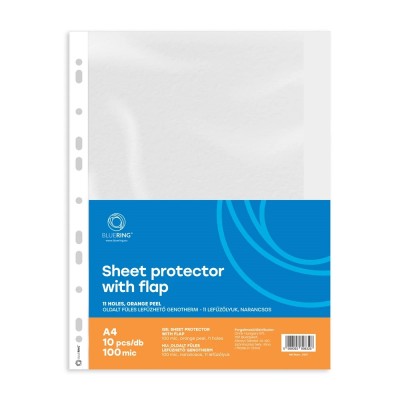 Genotherm lefűzhető, A4, 100 micron narancsos oldalt füles Bluering® 10 db/csomag