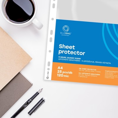 Genotherm lefűzhető, A4, 115 micron narancsos felül és belül nyitott Bluering® 100 db/csomag