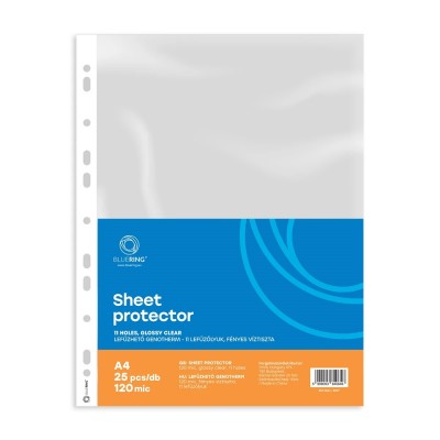 Genotherm lefűzhető, A4, 120 micron víztiszta Bluering® 25 db/csomag