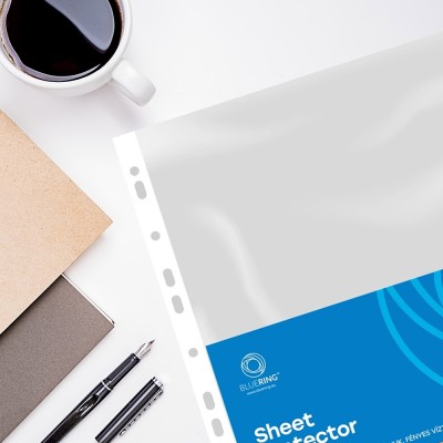 Genotherm lefűzhető, A4, 120 micron víztiszta Bluering® 25 db/csomag
