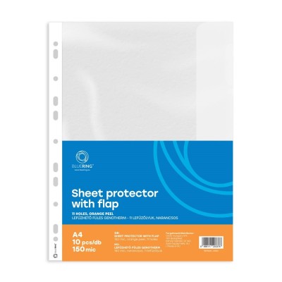 Genotherm lefűzhető, A4, 150 micron oldalt füles Bluering® 10 db/csomag