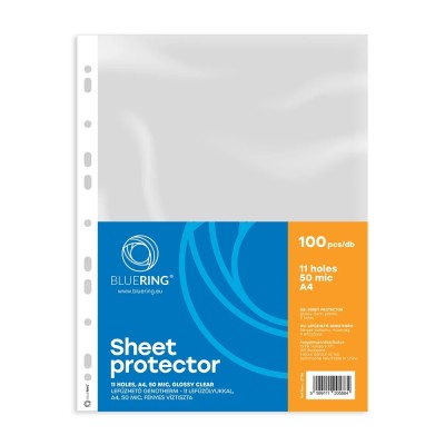 Genotherm lefűzhető, A4, 50 micron fényes víztiszta Bluering® 100 db/csomag