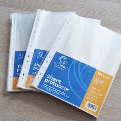 Genotherm lefűzhető, A4, 50 micron fényes víztiszta Bluering® 100 db/csomag