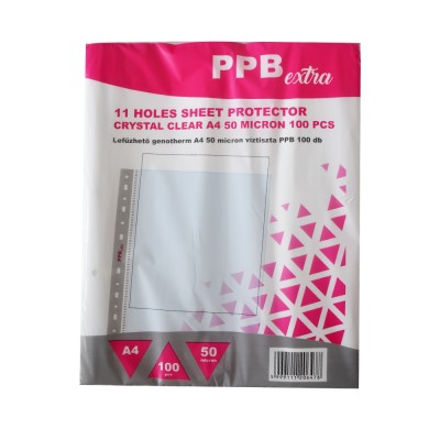 Genotherm lefűzhető, A4, 50 micron víztiszta PPB Extra 100 db/csomag