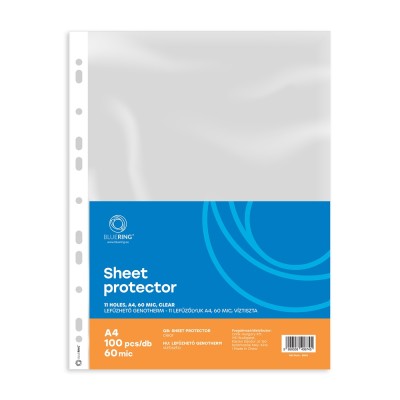 Genotherm lefűzhető, A4, 60 micron víztiszta Bluering® 100 db/csomag