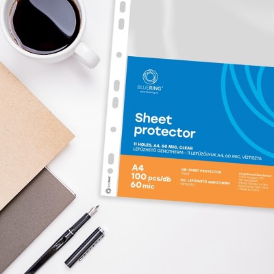 Genotherm lefűzhető, A4, 60 micron víztiszta Bluering® 100 db/csomag
