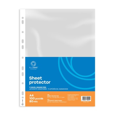 Genotherm lefűzhető, A4, 80 micron narancsos Bluering® 100 db/csomag