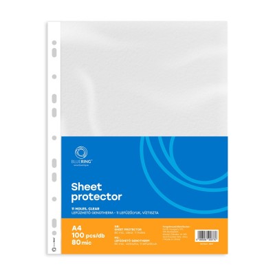 Genotherm lefűzhető, A4, 80 micron víztiszta Bluering® 100 db/csomag