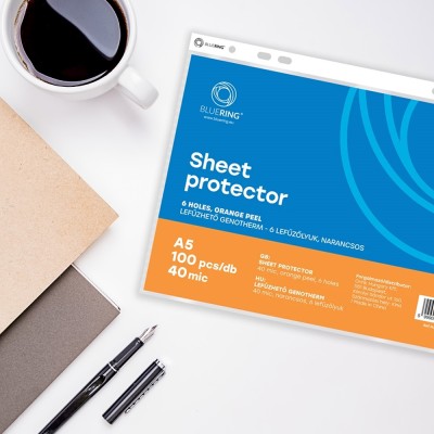 Genotherm lefűzhető, A5, 40 micron narancsos Bluering® 100 db/csomag