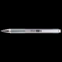 Golyóstoll 0,7mm, metál ezüst test, Zebra F-301A, írásszín kék
