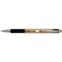 Golyóstoll 0,7mm, metál pezsgő test, Zebra F-301A, írásszín kék