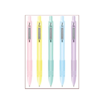 Golyóstoll 1 mm, kék tolltest, Zebra Z-Grip Pastel, írásszín kék