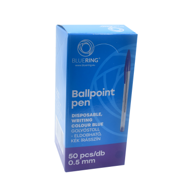 Golyóstoll eldobható kupakos Bluering® , írásszín kék
