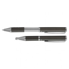 Golyóstoll metál szürke test, Zebra SLF1, írásszín kék