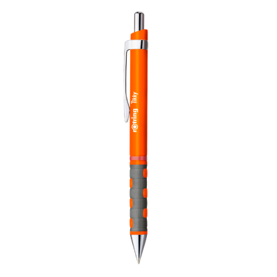 Golyóstoll neonnarancs test, Rotring Tikky III, írásszín kék