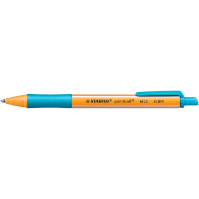 Golyóstoll nyomógombos 0,5mm, Stabilo pointball 6030/51, írásszín türkiz