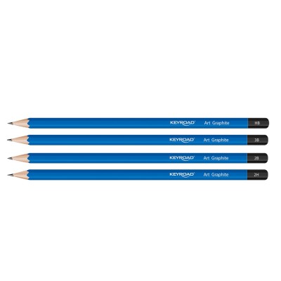 Grafitceruza, 12 különböző keménységben, hatszögletű 12 db/bliszter Keyroad
