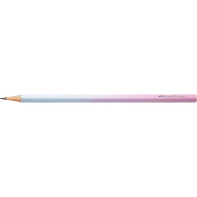 Grafitceruza B, háromszögletű színátmenetes Faber-Castell égkék-rózsa test