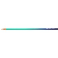 Grafitceruza B, háromszögletű színátmenetes Faber-Castell türkiz-kék test