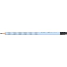 Grafitceruza B,radíros háromszögletű GRIP 2001 Faber-Castell égkék test