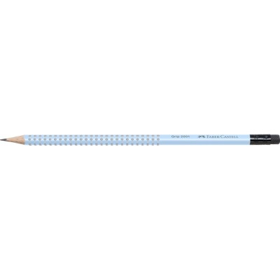 Grafitceruza B,radíros háromszögletű GRIP 2001 Faber-Castell égkék test