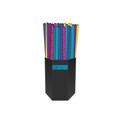 Grafitceruza HB, metál színű kerek test, Connect 72 db/csomag