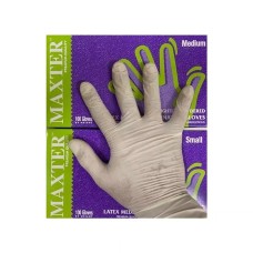 Gumikesztyű latex púderes M 100 db/doboz Maxter Bézs