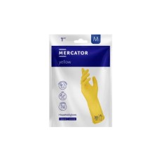Gumikesztyű M háztartási Mercator_sárga