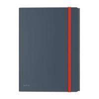 Gumis mappa A4, PP Extra tasakkal Leitz Cosy bársonyszürke