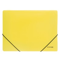 Gumis mappa A4, PP prespán mintás, Economix sárga