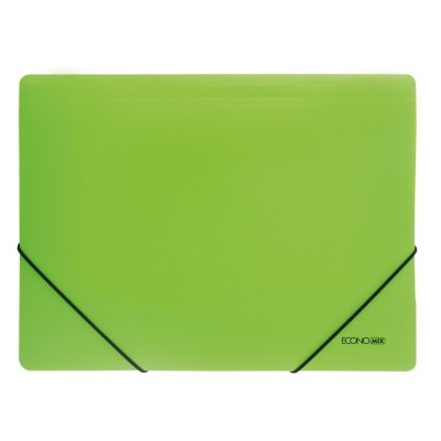 Gumis mappa A4, PP prespán mintás, Economix világos zöld