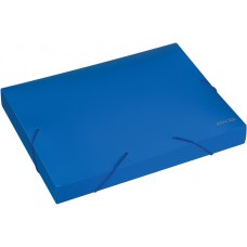 Gumis mappa A4, PP rombuszmintás gerincvastagított 40mm, Economix kék