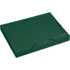 Gumis mappa A4, PP rombuszmintás gerincvastagított 40mm, Economix zöld