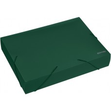 Gumis mappa A4, PP rombuszmintás gerincvastagított 60mm, Economix zöld