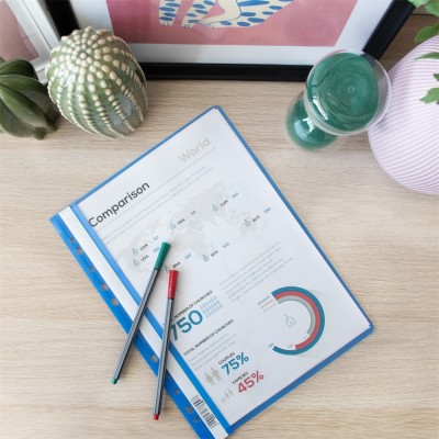 Gyorsfűző lefűzhető A4, PP 11 lyukkal Bluering® kék Gyorsfűző lefűzhető A4, PP 11 lyukkal Bluering® kék