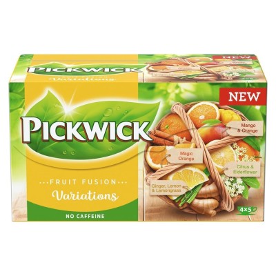 Gyümölcs tea 20x2 g Pickwick Fruit fusion SÁRGA citrom, narancs, mangó, gyömbér-citrom és bodzavirággal