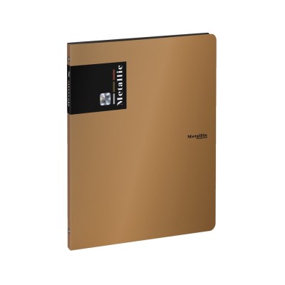 Gyűrűskönyv A4, 2 gyűrűs 2cm gerinc PP, Karton P+P metál bronz
