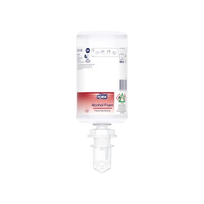 Habszappan utántöltő 950 ml fertőtlenítő Premium S4 Tork_520103 piros