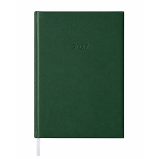 Határidőnapló agenda Standard B/5, heti fehér lapokkal zöld Bluering® 2027.