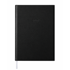 Határidőnapló agenda Standard B/5, napi fehér lapokkal fekete Bluering® 2027.