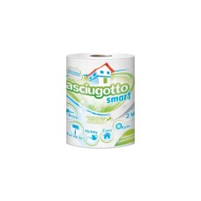Papírtörlő konyhai 2 rétegű átmérő: 23 cm 126 lap/70 m/tek 1 tekercs/csomag Asciugotto Smart Paperdi_AD8G280F1/1 fehér