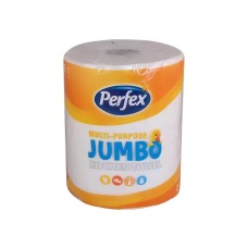 Papírtörlő konyhai 2 rétegű átmérő: 15 cm 150 lap/34,5 méter/tekercs 1 tekercs/csomag Boni Perfex Jumbo_HK09395 fehér