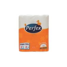 Papírtörlő konyhai 2 rétegű átmérő: 10,5 cm 50 lap/11,5 méter/tekercs 2 tekercs/csomag Boni Perfex fehér