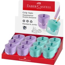 Hegyező dupla tartályos GRIP Jumbo vegyes pasztell Faber-Castell lila,zöld