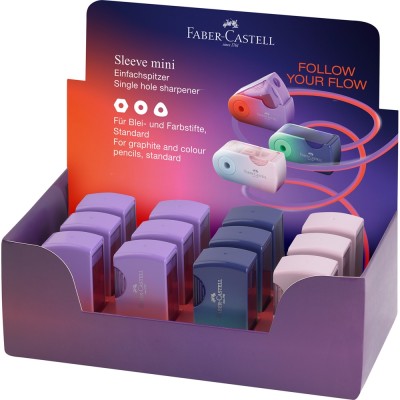Hegyező mini tartályos SLEEVE színátmenetes színben Faber-Castell égkék-rózsa