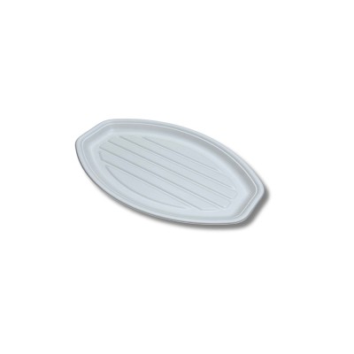 Hidegtál 3 személyes (34 x 23,5 cm) komposztálható cukornád 50 db/csomag fehér Hidegtál 3 személyes (34 x 23,5 cm) komposztálható cukornád 50 db/csomag fehér