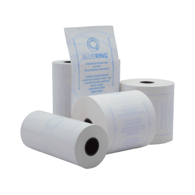 Hőpapír 110 mm széles, 28fm hosszú, cséve 12mm, 5 tekercs/csomag, ( 110/50 ) BPA mentes Bluering® Hőpapír 110 mm széles, 28fm hosszú, cséve 12mm, 5 tekercs/csomag, ( 110/50 ) BPA mentes Bluering®