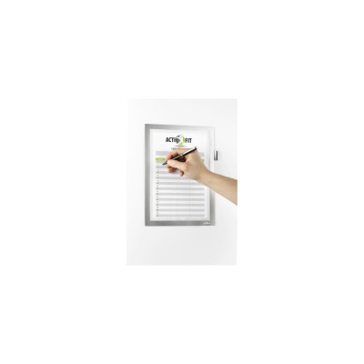 Infókeret A4, öntapadó hátlap, mágneses záródás Duraframe® Note ezüst Infókeret A4, öntapadó hátlap, mágneses záródás Duraframe® Note ezüst